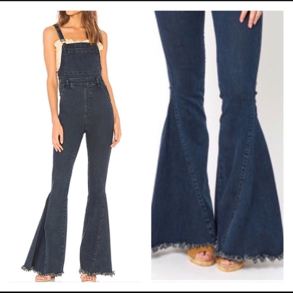 Revolve SHOW ME YOUR MuMu Jean Overalls size small new